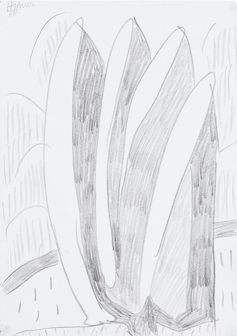 Kurt Hüpfner, Ohne Titel, 1999, Bleistift auf Papier, 29,7 × 21 cm, Privatbesitz, Wien