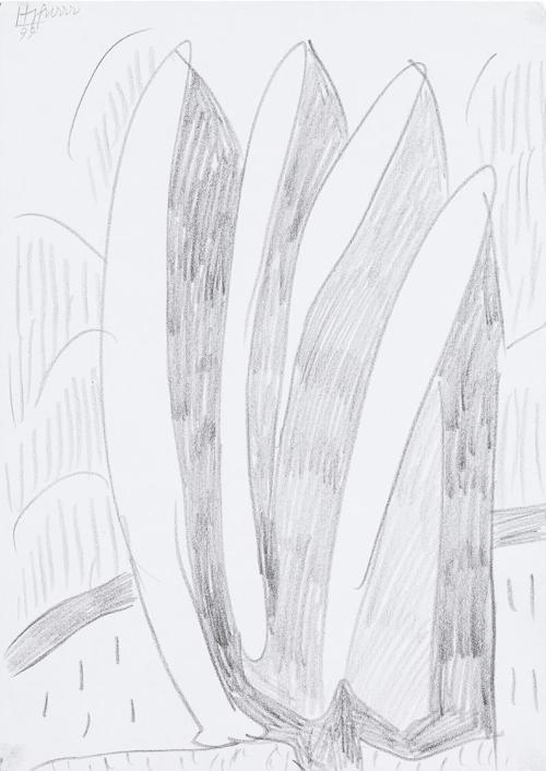 Kurt Hüpfner, Ohne Titel, 1999, Bleistift auf Papier, 29,7 × 21 cm, Privatbesitz, Wien
