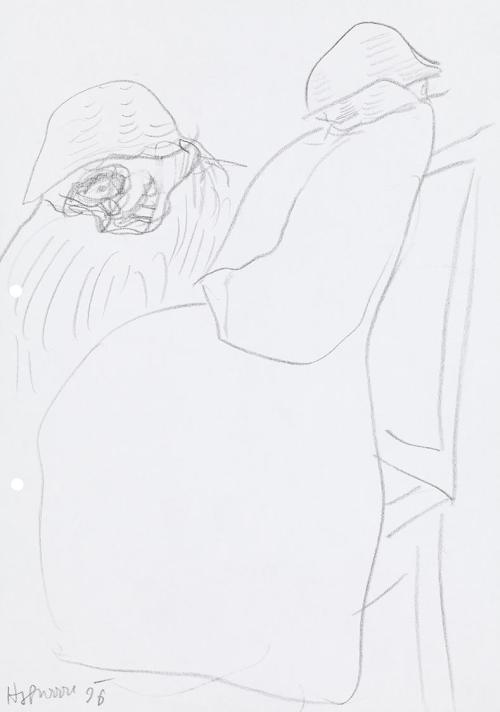 Kurt Hüpfner, Ohne Titel, 1996, Bleistift auf Papier, 29,7 × 21 cm, Privatbesitz, Wien