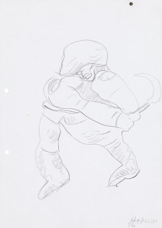 Kurt Hüpfner, Ohne Titel, 1994, Bleistift auf Papier, 29,7 × 21 cm, Privatbesitz, Wien