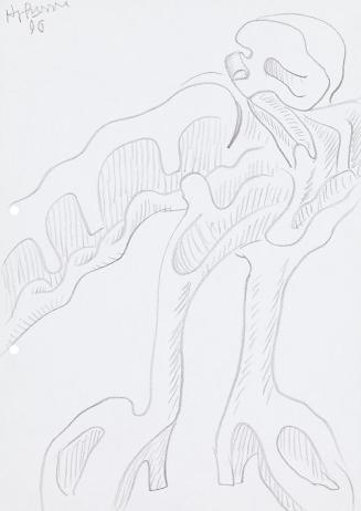 Kurt Hüpfner, Ohne Titel, 1996, Bleistift auf Papier, 29,7 × 21 cm, Privatbesitz, Wien