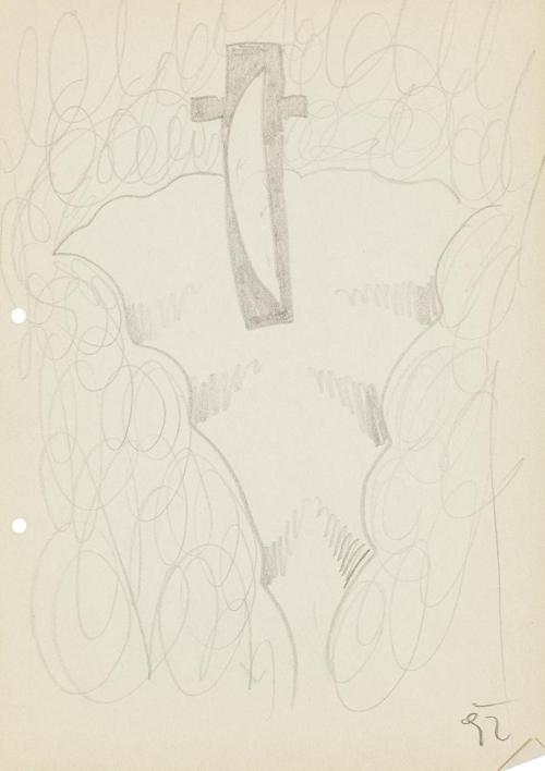 Kurt Hüpfner, Ohne Titel, 1992, Bleistift auf ungebleichtem Papier, 29,7 × 21 cm, Privatbesitz, ...