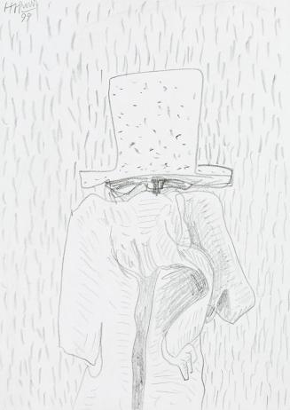 Kurt Hüpfner, Ohne Titel, 1999, Bleistift auf Papier, 29,7 × 21 cm, Privatbesitz, Wien