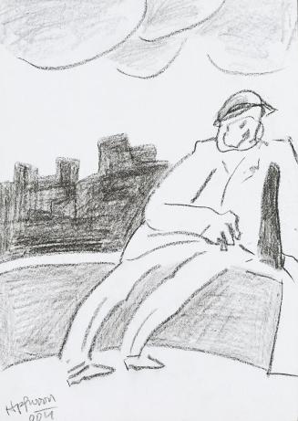 Kurt Hüpfner, Ohne Titel, 2004, Bleistift, schwarze Kreide und Kohle auf Papier, 29,7 × 21 cm,  ...