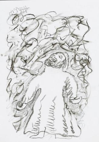 Kurt Hüpfner, Ohne Titel, 2005, Bleistift und Kohle auf Papier, 29,7 × 21 cm, Privatbesitz, Wie ...