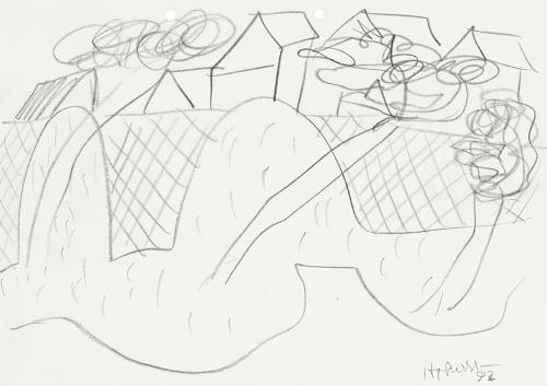 Kurt Hüpfner, Ohne Titel, 1992, Bleistift auf Papier, 21 × 29,7 cm, Privatbesitz, Wien, Inv.-Nr ...
