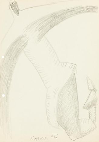 Kurt Hüpfner, Ohne Titel, 1994, Bleistift auf ungebleichtem Papier, 29,7 × 21 cm, Privatbesitz, ...