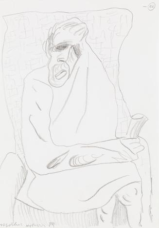 Kurt Hüpfner, Mutter, 1989, Bleistift auf Papier, kaschiert auf Karton, 29,7 × 21 cm, Privatbes ...