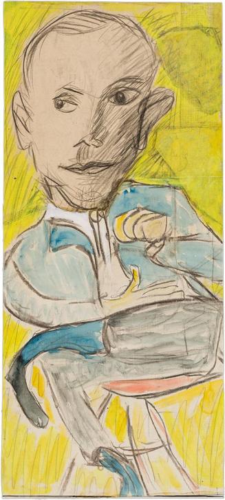 Kurt Hüpfner, Ohne Titel, um 1965, Bleistift, Aquarell und Deckweiß auf Karton, 29,6 × 21 cm, P ...