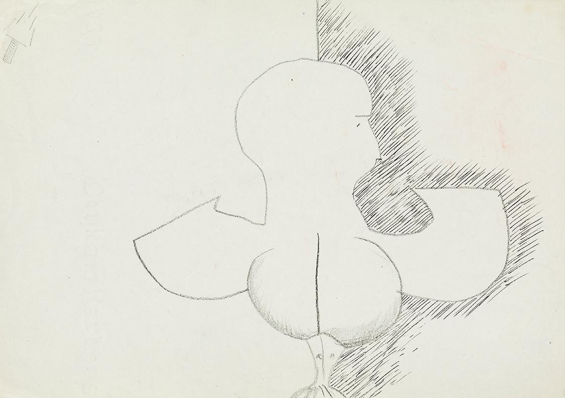 Kurt Hüpfner, Ohne Titel, um 1961, Bleistift und Tusche auf ungebleichtem Papier, 21 × 29,7 cm, ...