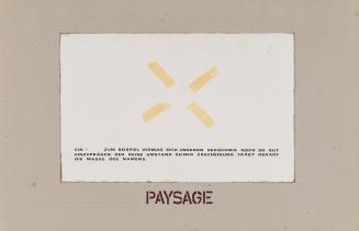 Kurt Hüpfner, Paysage, um 1970, Bedrucktes Papier, kaschiert auf Karton, 36,8 × 56,7 cm, Privat ...