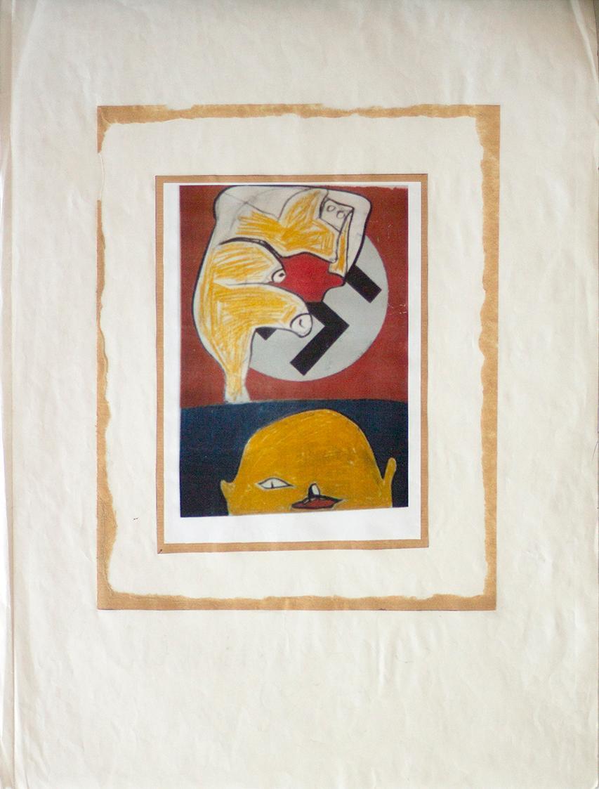 Kurt Hüpfner, Wotan, um 2000, Kopie, kaschiert auf Papier, Packpapier, 65 × 48 cm, Privatbesitz ...