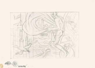 Alfred Wickenburg, Dogana del mare, 1954/1955, Bleistift auf Papier, Blattmaße: 39,4 × 54 cm, L ...