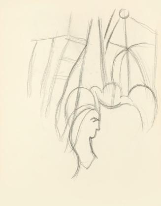 Alfred Wickenburg, Studie für das Gemälde "Sposalizio", um 1945, Bleistift auf Papier, Blattmaß ...
