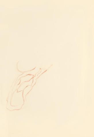 Alfred Wickenburg, Skizze, 1938, Rötel auf Transparentpapier, Blattmaße: 21 × 30 cm, Leihgabe a ...