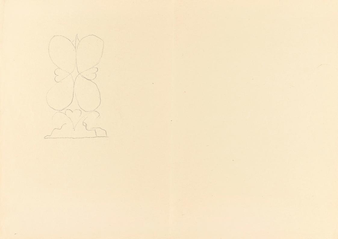 Alfred Wickenburg, Studie eines Ornaments, um 1939, Bleistift auf Papier, Blattmaße: 20,7 × 29, ...