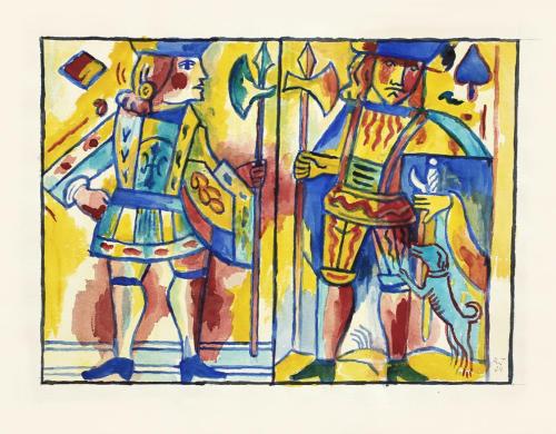 Alfred Wickenburg, Illustration zur Jobsiade: Hector und Hogier, 1964, Aquarell über Bleistift  ...