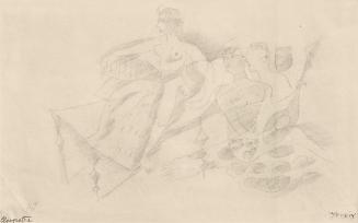 Alfred Wickenburg, Cleopatra, 1920/1925, Bleistift auf Papier, Blattmaße: 26,5 × 39,5 cm, Priva ...