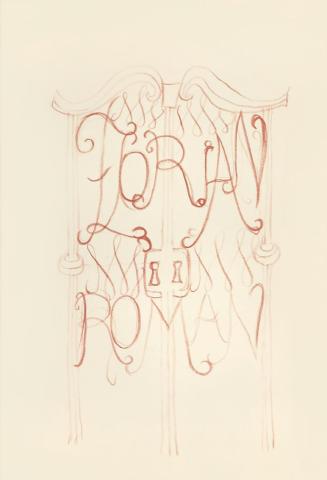 Alfred Wickenburg, Entwurf für das Cover des Romans "Florian" von Erik Wickenburg: "FLORIAN" un ...