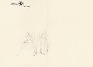 Alfred Wickenburg, Figurengruppe, um 1948, Schwarze Kreide auf Papier, Blattmaße: 40 × 54,4 cm, ...