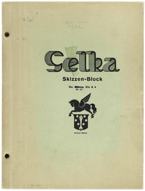 Alfred Wickenburg, Selka Skizzen-Block No. 221: Graz Circus, 1942 (Nr. 44), 1942, Rötel, Bleist ...