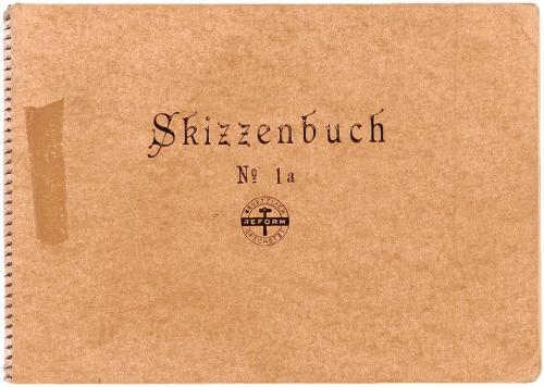 Alfred Wickenburg, Skizzenbuch No 1a (Nr.18/BD 471), um 1950, Schwarze Kreide und Bleistift auf ...