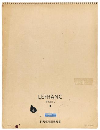 Alfred Wickenburg, Skizzenbuch: LEFRANC Paris ESQUISSE (Nr. 43), um 1956, Kugelschreiber, Kohle ...