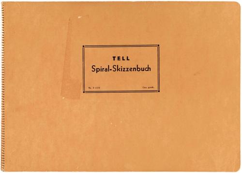 Alfred Wickenburg, Tell Spiral-Skizzenbuch Nr. S 1272 (Nr. 16), um 1955, Kohle und Bleistift au ...