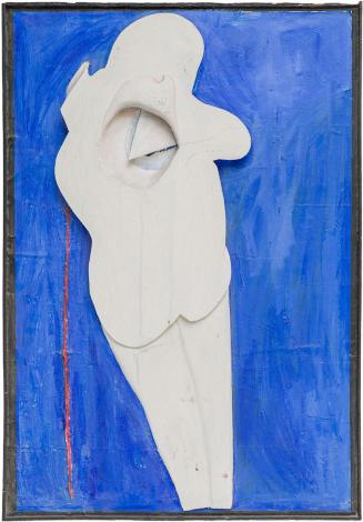 Kurt Hüpfner, Ohne Titel, 1965, Holz und Acrylfarbe auf Leinwand, 91,5 × 63,5 × 8 cm, Privatbes ...