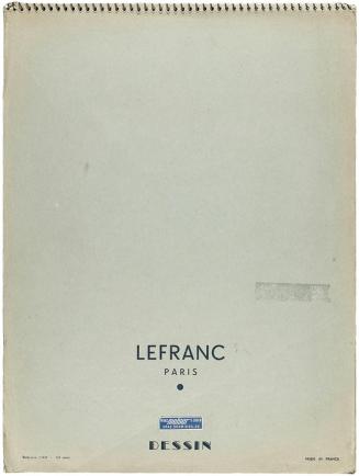 Alfred Wickenburg, Skizzenbuch LEFRANCE PARIS DESSIN (Nr. 42), um 1955, Kohle und blauer Kugels ...