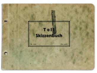Alfred Wickenburg, Skizzenbuch Tell Nr. 1169 (Nr. 20), um 1950, Kohle auf Transparentpapier, 15 ...
