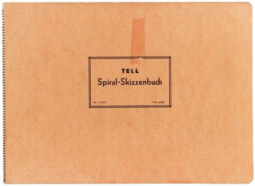 Alfred Wickenburg, Tell Spiral-Skizzenbuch Nr. S 1272 (Nr. 34), um 1950, Kohle und Bleistift au ...