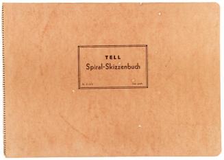 Alfred Wickenburg, Tell Spiral-Skizzenbuch Nr. S 1272 (Nr. 35), um 1950, Kohle auf Papier, 21 × ...