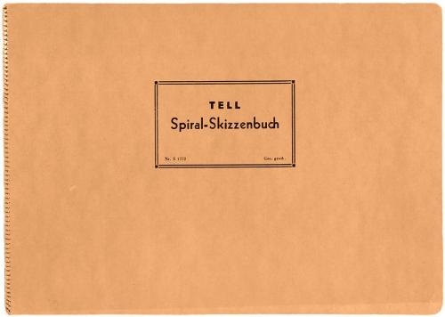 Alfred Wickenburg, Tell Spiral-Skizzenbuch Nr. S 1272 (Nr. 39), 1939/1944, Graphit und braune K ...