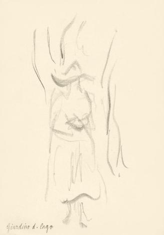 Alfred Wickenburg, Stehende menschliche Figur, 1920/1923, Graphit auf Papier, Blattmaße: 25,2 × ...