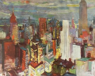 Otto Rudolf Schatz, New York am Abend, 1936/ 1937, Öl auf Leinwand, 80,3 × 99,7 cm, Privatbesit ...