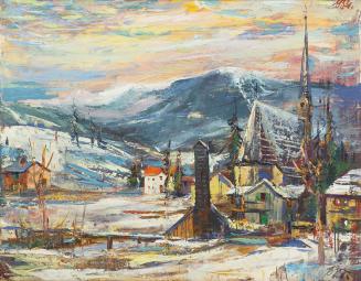 Otto Rudolf Schatz, Wagrain, um 1952, Öl auf Karton, 46,3 × 58,5 cm, Privatbesitz