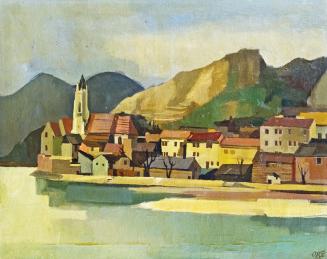 Otto Rudolf Schatz, Dürnstein, 1933, Öl auf Leinwand, 65 × 81 cm, Landessammlungen Niederösterr ...