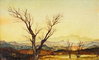 Otto Rudolf Schatz, Landschaft mit Weg, um 1940, Kaseintempera, Japanlack auf Holz, 5 × 7,4 cm, ...