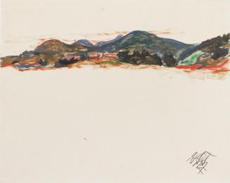 Otto Rudolf Schatz, Landschaft, 1922, Öl, Bleistift auf Papier, Blattmaße: 34,2 × 42,2 cm, Samm ...