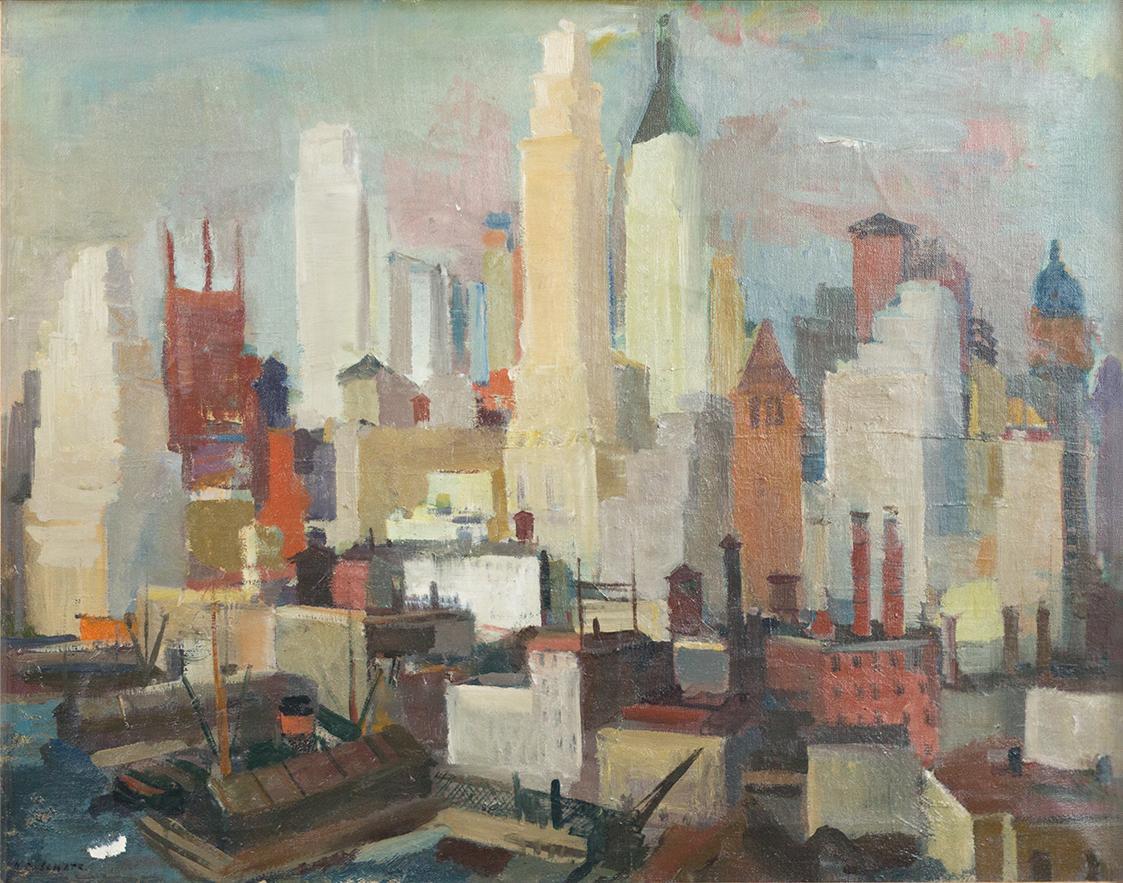 Otto Rudolf Schatz, New York, Hudson, 1936 / 1937, Öl auf Leinwand, 77,3 × 99,7 cm, Privatbesit ...