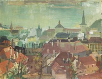 Otto Rudolf Schatz, Prag, um 1942, Öl auf Leinwand, 77,5 × 100,5 cm, Privatbesitz