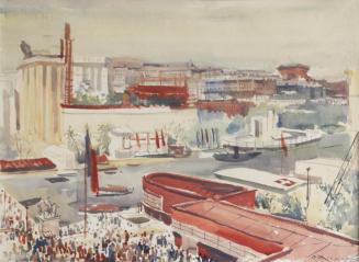 Otto Rudolf Schatz, Paris, Weltausstellung, 1937, Aquarell auf Papier, Privatbesitz, Wien