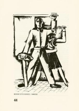 Otto Rudolf Schatz, Arbeiter, 1931, Holzschnitt, Unbekannter Besitz