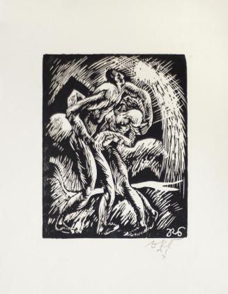 Otto Rudolf Schatz, Das Wunder, 1921, Holzschnitt, Blattmaße: 28,7 × 20 cm, Privatbesitz