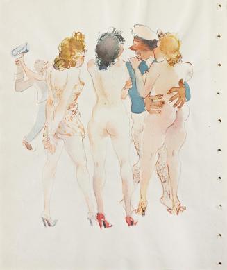 Otto Rudolf Schatz, Das ist die Liebe der Matrosen..., 1941, Aquarell auf Papier, 30,5 × 24 cm, ...