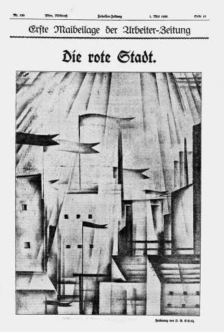 Otto Rudolf Schatz, Die rote Stadt, 1929, Druckerschwärze auf Papier (?), Unbekannter Besitz