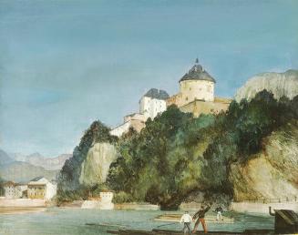 Otto Rudolf Schatz, Kufstein, um 1939, Kaseintempera,  Japanlack auf Holz, 19,8 × 25 cm, Galeri ...