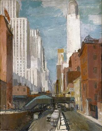 Otto Rudolf Schatz, New York, Chrysler Building, 1936/1937, Öl auf Leinwand, 83 × 65 cm, Unbeka ...