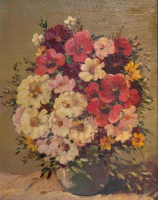 Otto Rudolf Schatz, Blumen, um 1940, Öl auf Karton, 34 × 27,3 cm, Privatbesitz